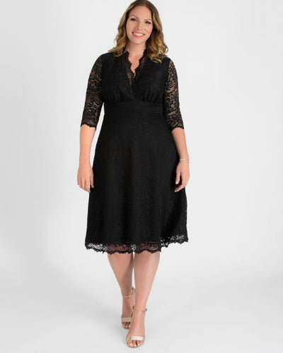 Vintage Style Lace Bridal Dress in Black