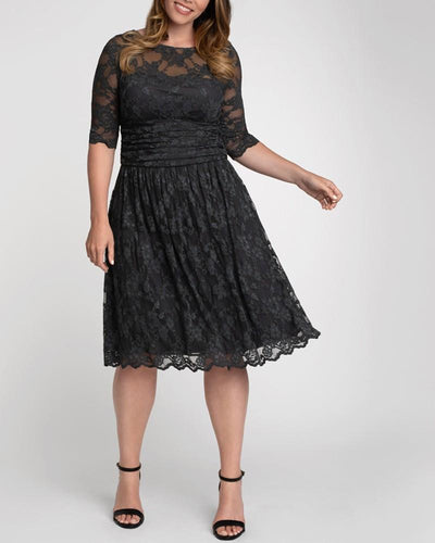 1950s Style Lace Bridal Dress in Black