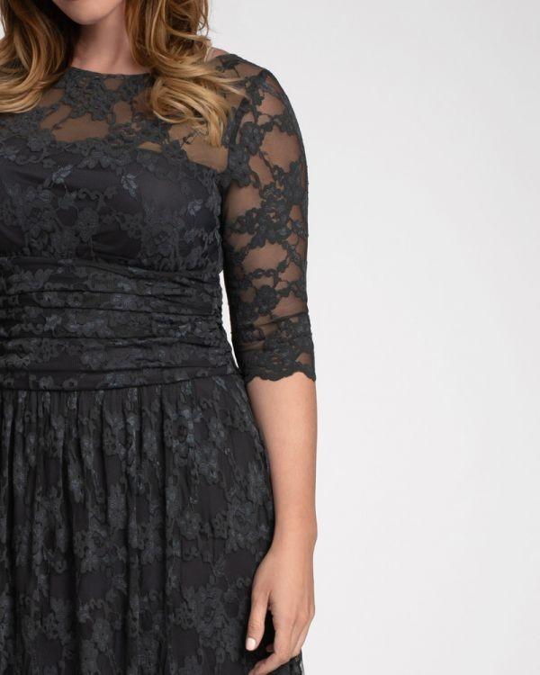 1950s Style Lace Bridal Dress in Black