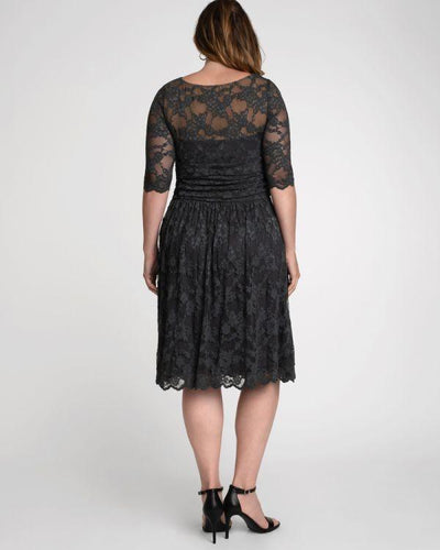 1950s Style Lace Bridal Dress in Black