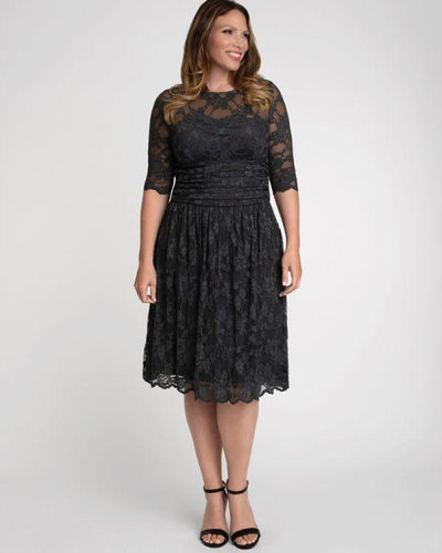 1950s Style Lace Bridal Dress in Black