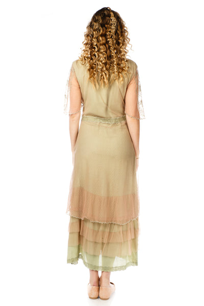 Sylvia 1920s Titanic Style Dress in Sage