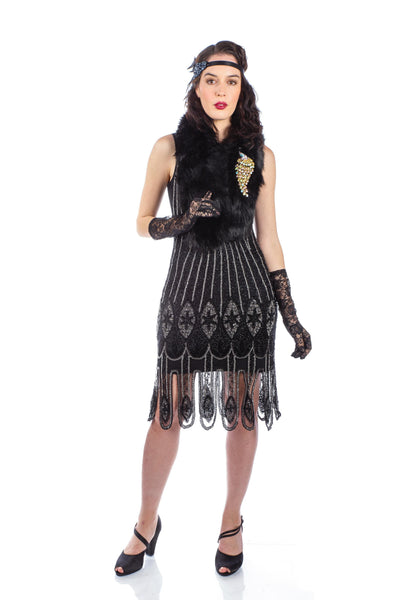 1920s Allure Scarf in Black