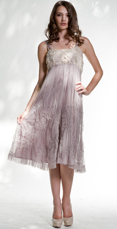 Lavender Rouched Babydoll Dress 40041