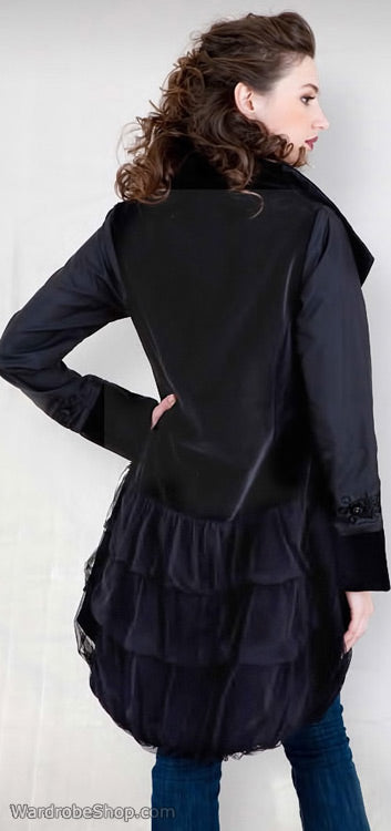 T-332 Black Double Breasted Nataya Jacket