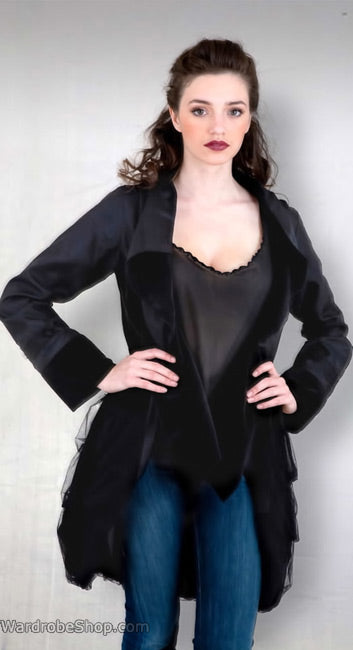 T-332 Black Double Breasted Nataya Jacket