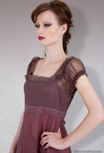 40096 Charcoal/Berry Empire Dress