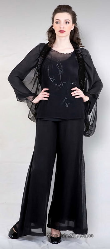 Ivory Palazzo Pants Nataya B-74