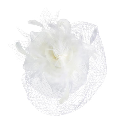 1920s Veil Fascinator in Ivory