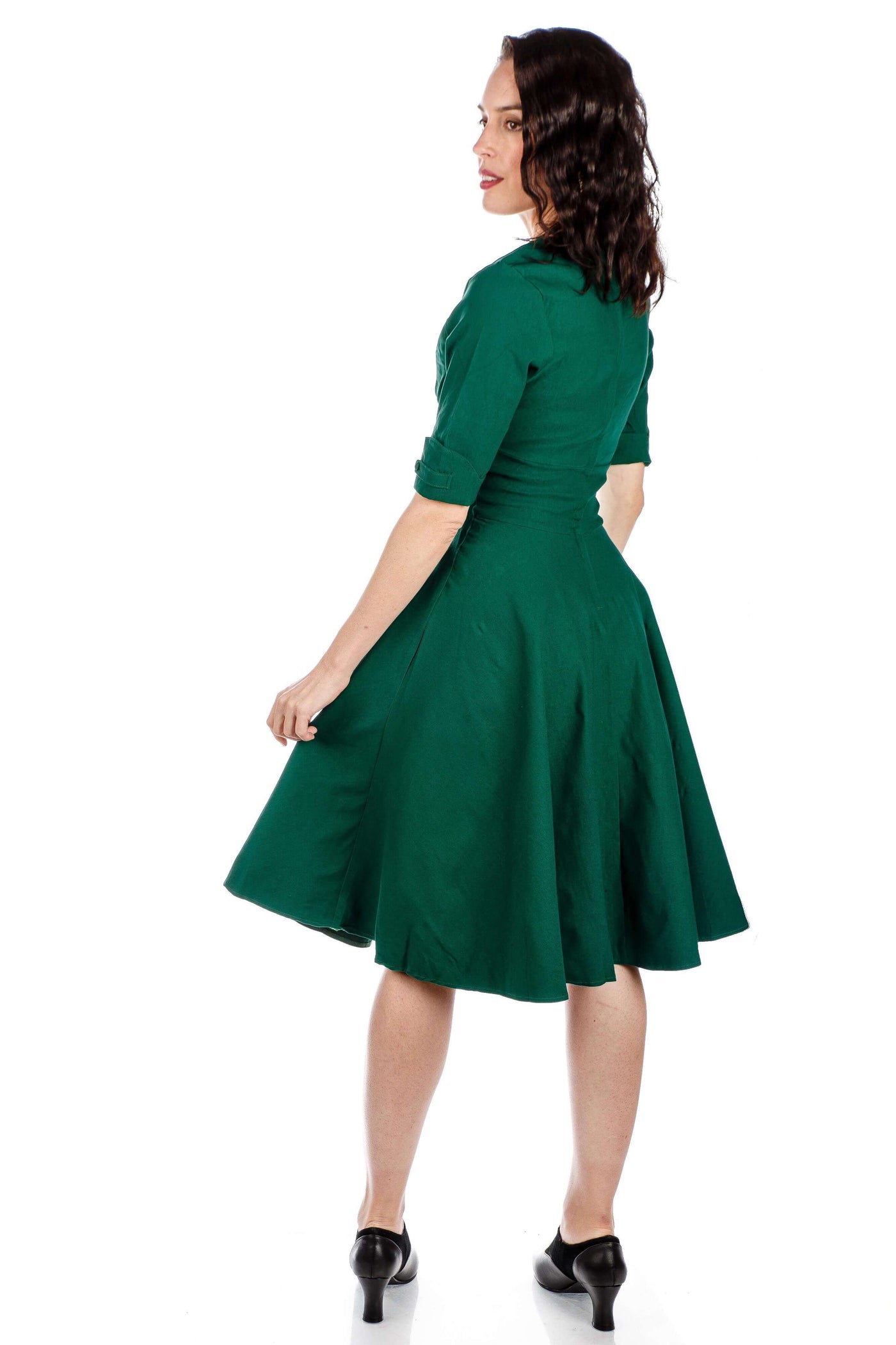 1950s Kennedy Party Dress in Green