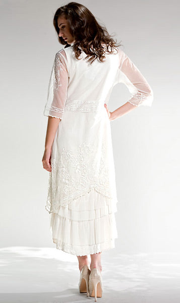 AL-2101 Titanic Tea Length Dress in Sage-Lavender - SOLD OUT