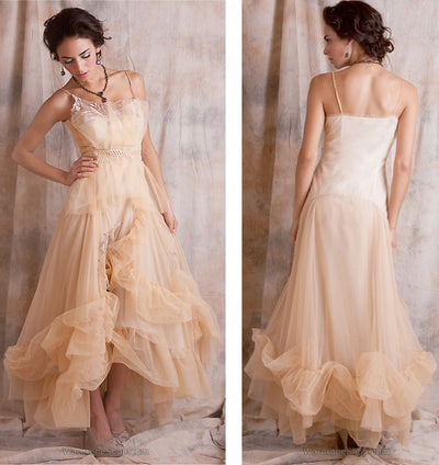 Dahlia Wedding Dress in Peach by Nataya - SOLD OUT