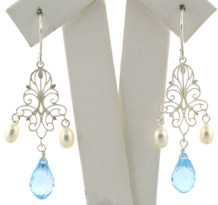 Victorian Bridal Pearl Earrings