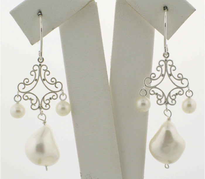 Romantic Drop Pearl Wedding Earrings - SOLD OUT