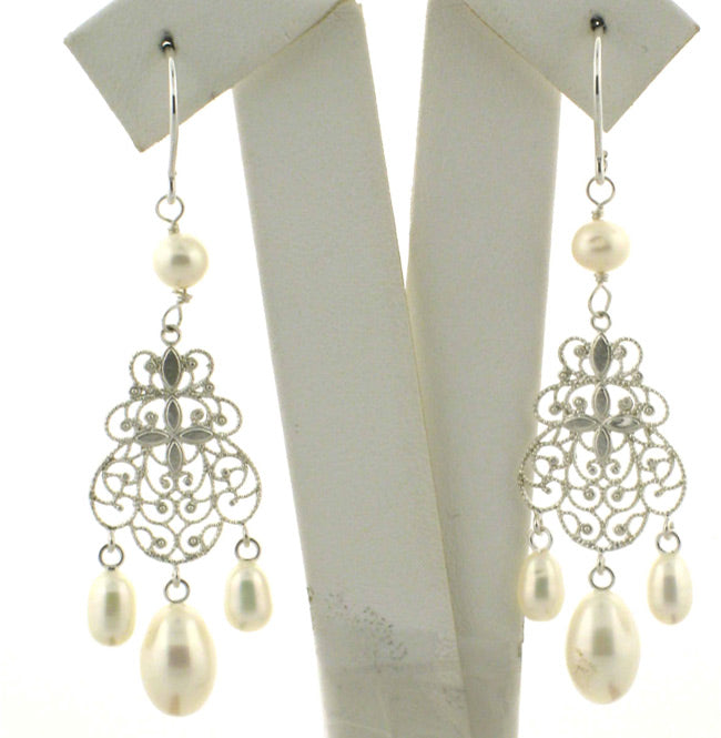 Vintage Style Wedding Pearl Earrings