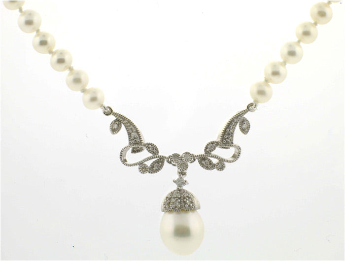 Victorian Bridal Pearl Necklace - SOLD TOU