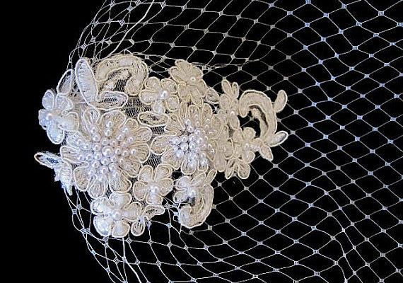 TH-115 Birdcage Gatsby style wedding veil