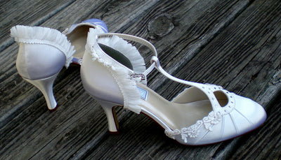 Flapper style wedding shoes, Model "Ava"