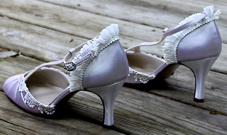 Flapper style wedding shoes, Model "Ava"