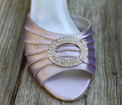 Vintage wedding shoes on Wedges, Model "Clara"