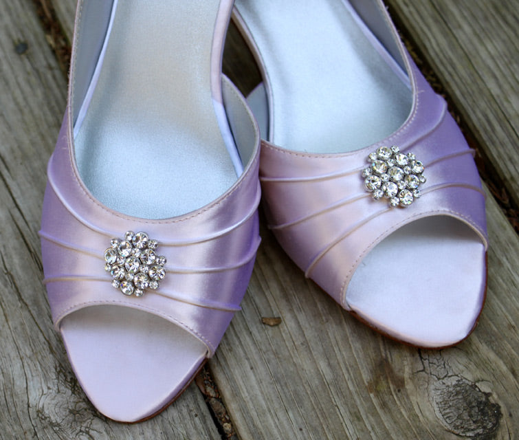 Lace Bridal Shoes in Vintage Style, Cream Color