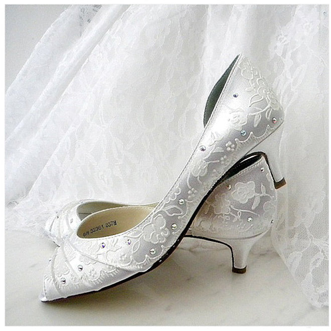 Wedding hand Painted shoes in Ivory, Model "Abbey" - SOLD OUT