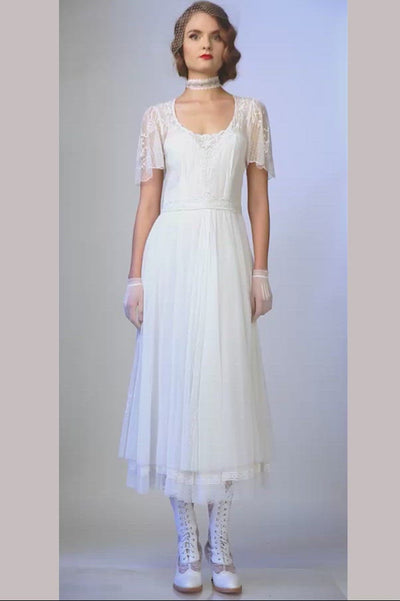 Alice Vintage Style Dress 40815 in Ivory by Nataya