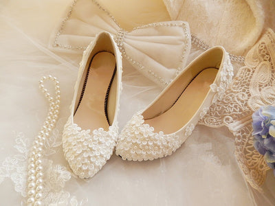 Daisy Raised Vintage Style Wedding Flats Shoes Buy Lace N Bling