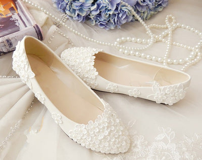 Daisy Raised Vintage Style Wedding Flats Shoes Buy Lace N Bling