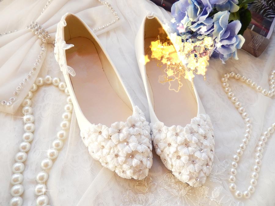 Daisy Vintage Style Wedding Flats CM_L085 Buy Lace N Bling at the WS