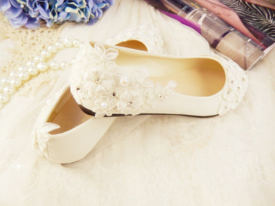 Daisy Vintage Style Wedding Flats CM_L085 Buy Lace N Bling at the WS