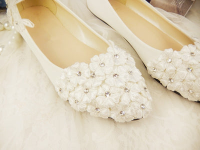 Daisy Vintage Style Wedding Flats CM_L085 Buy Lace N Bling at the WS