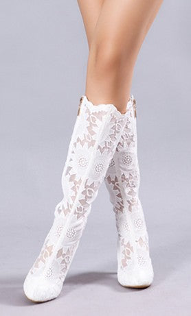 Cowboy Princess Romantic Bridal Boots NZ_L318 Buy Lace N Bling