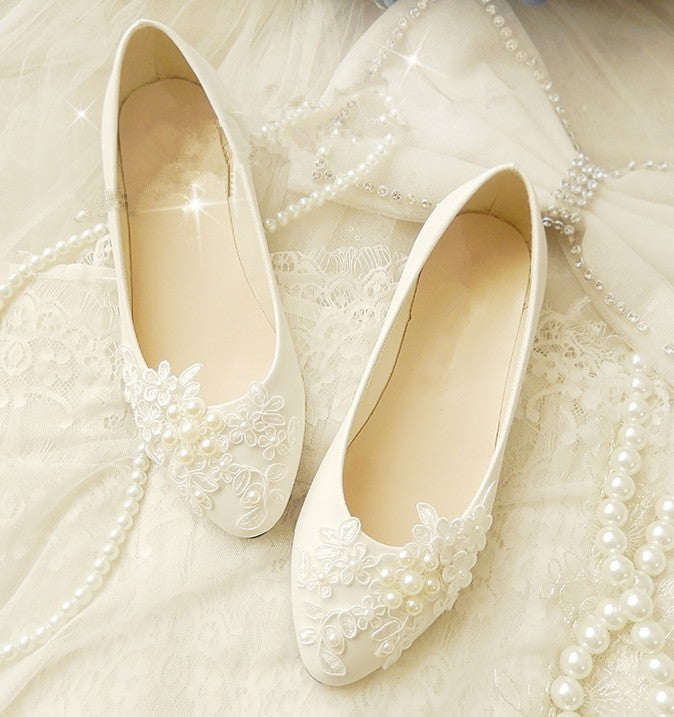 Romantic Wedding Flats XF_L059 Buy Lace N Bling at the WS