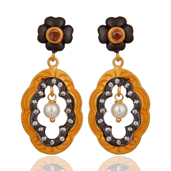 Decadent Drop Pearl Vintage Earrings