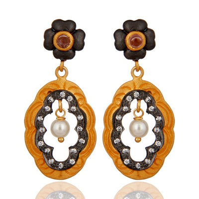 Decadent Drop Pearl Vintage Earrings