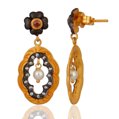 Decadent Drop Pearl Vintage Earrings