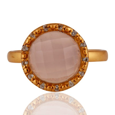 Frosted Topaz Vintage Cocktail Ring