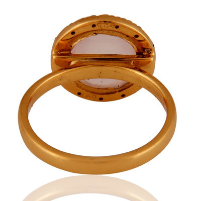 Frosted Topaz Vintage Cocktail Ring