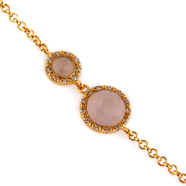 Frosted Topaz Vintage Crystal Necklace