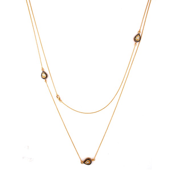 Draped Teardrop Vintage Statement Necklace