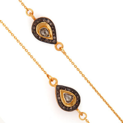Draped Teardrop Vintage Statement Necklace