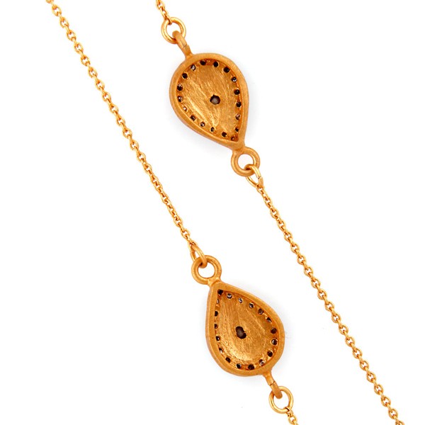 Draped Teardrop Vintage Statement Necklace