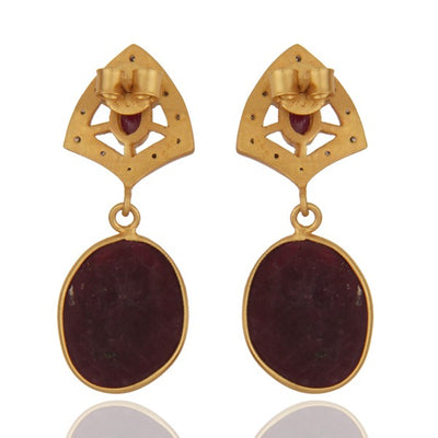 Burgundy Wine Vintage Style Earrings