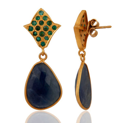 Stunning Sapphire Vintage Bridal Earrings