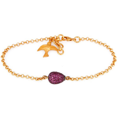 Soaring Ruby Vintage Gold Bracelet