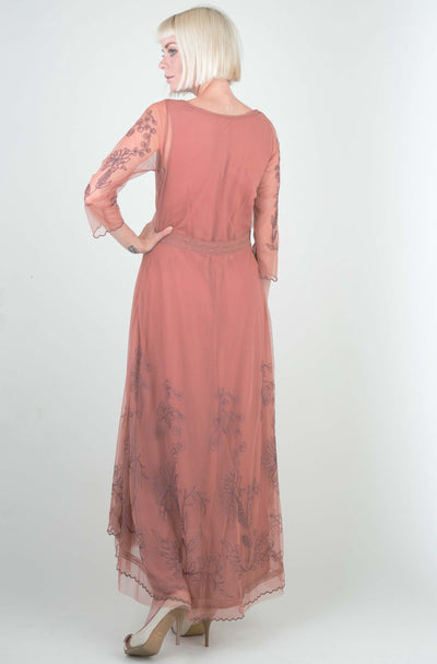 Downton Abbey Tea Party Gown in Cinnamon by Nataya