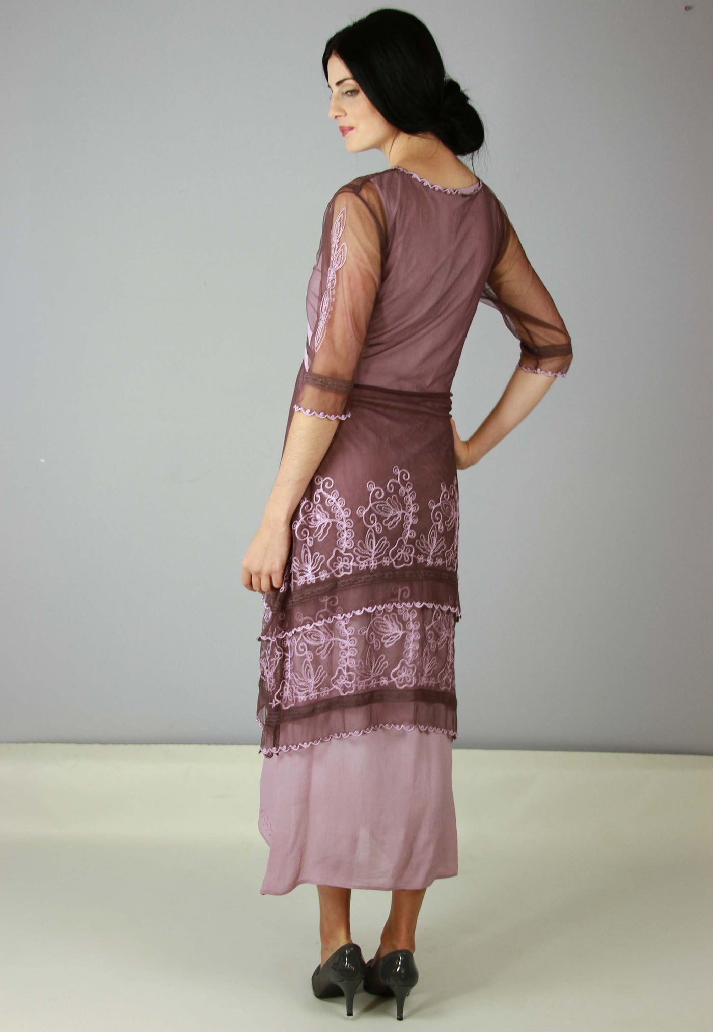 Vintage Titanic Tea Party Dress in Mauve by Nataya - SOLD OUT