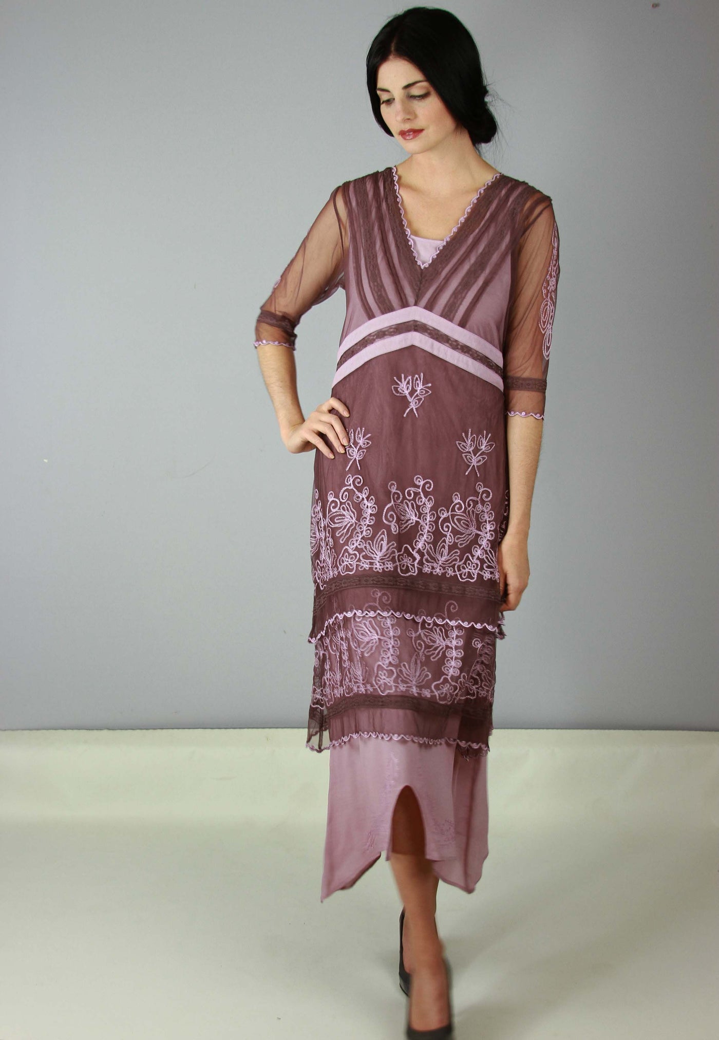 Vintage Titanic Tea Party Dress in Mauve by Nataya - SOLD OUT