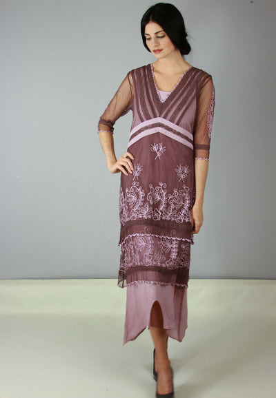 Vintage Titanic Tea Party Dress in Mauve by Nataya - SOLD OUT